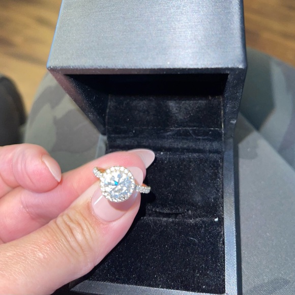 The Tender Riddle Moissanite Engagement Ring Yellow Gold size 8.5 - Picture 13 of 17